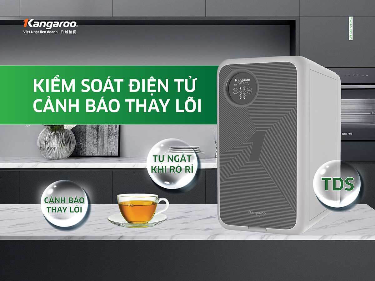 Kangaroo Hydrogen KG100US cảnh báo thay lõi