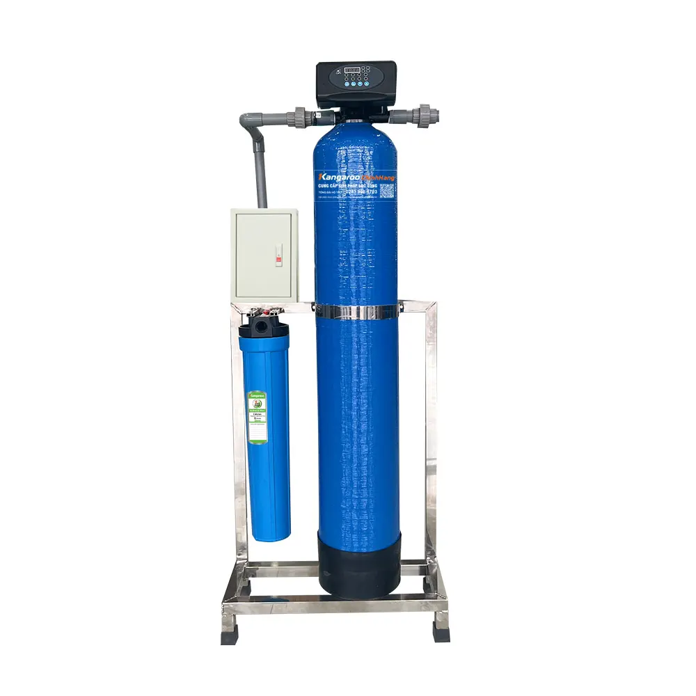 - Số cấp lọc : 1 cấp lọc ( 1 cột composite và 1 cột lọc bông pp 5 micron) - Loại van điều khiển : Sục rửa tự động - Loại van tự động : Autovan F71 P1( Runxim) Van 3 cửa F27 - Công nghệ ZNS : Version 5G - Vật liệu: Than hoạt tính - Ấn Độ, sỏi thạch anh, cát thạch anh, magan - Cột chuyên lọc: Nước nhiễm sắt, kim loại nặng, asen, nước máy, nước giếng khoan, nước nhiễm phèn