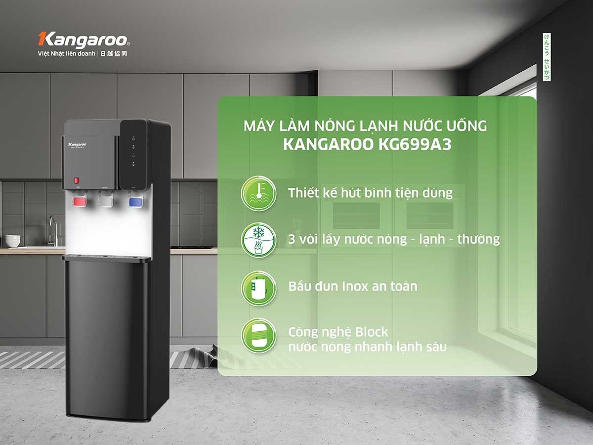 Cây nước nóng lạnh Kangaroo KG699A3
