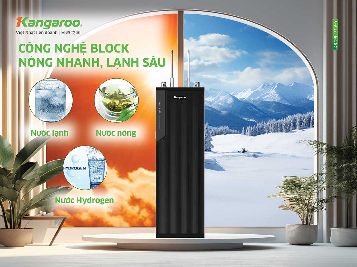 Kangaroo Hydrogen KG10A88 Công nghệ Block nóng nhanh, lạnh sâu