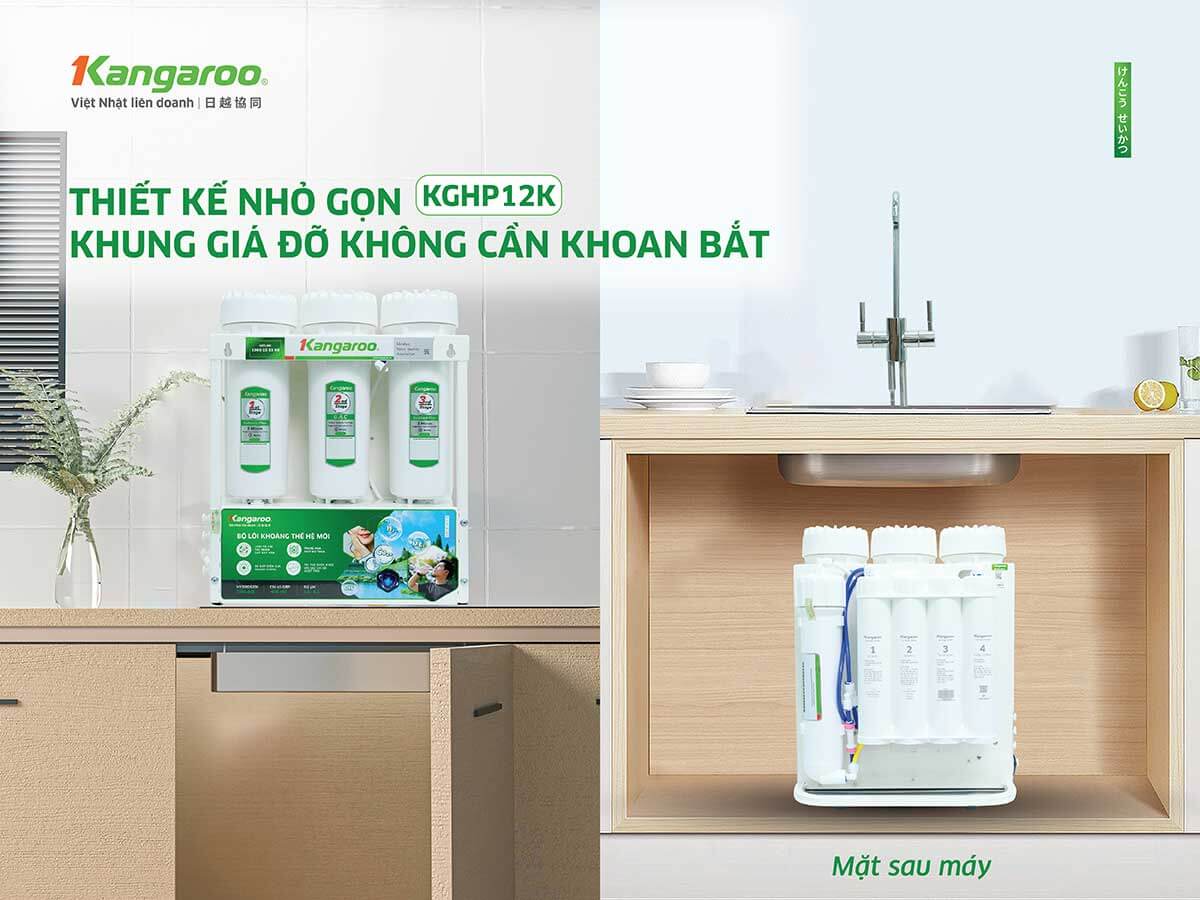 Kangaroo KGHP12K Thiết Kế Nhỏ Gọn, Dễ Lắp Đặt